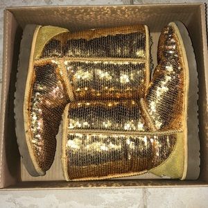 Gold sequins Real UGGs size 8